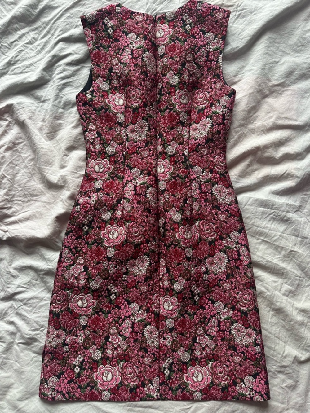 Adam Lippes Floral Brocade Sleeveless Dress Pink Black Size 2 - Picture 10 of 11